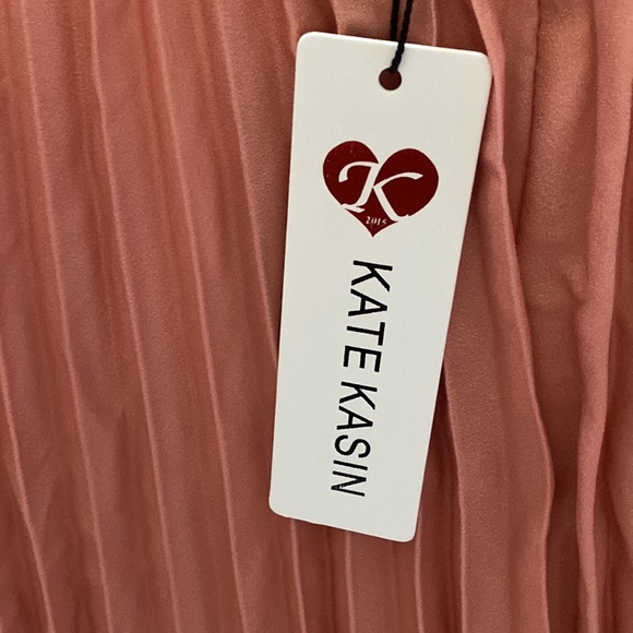 Kate Kasin Women's High Waist Pleated A-Line Swing Skirt - Picture 4 of 5